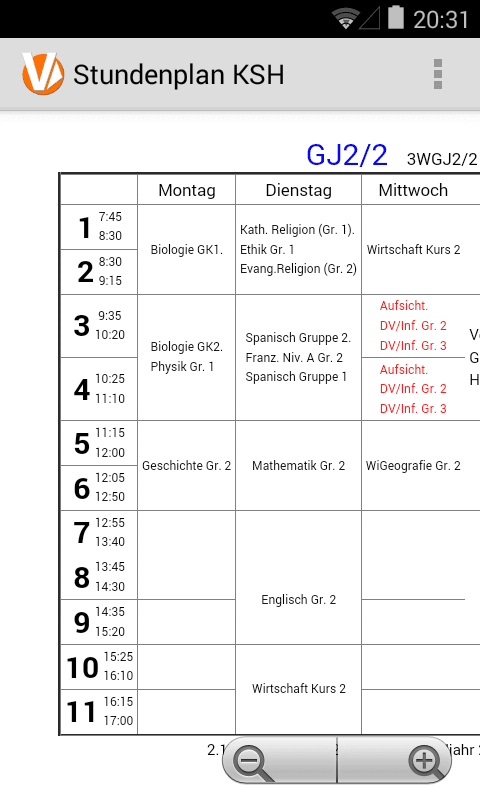 Stundenplan