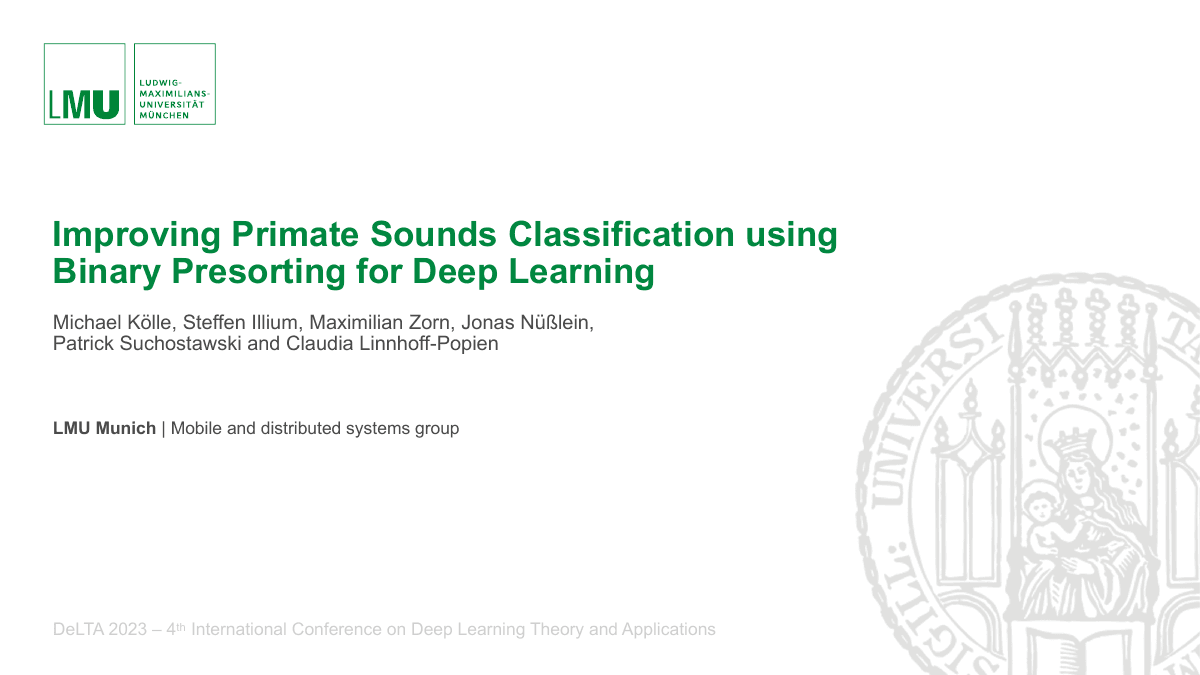Improving Primate Sounds Classification using Binary Presorting