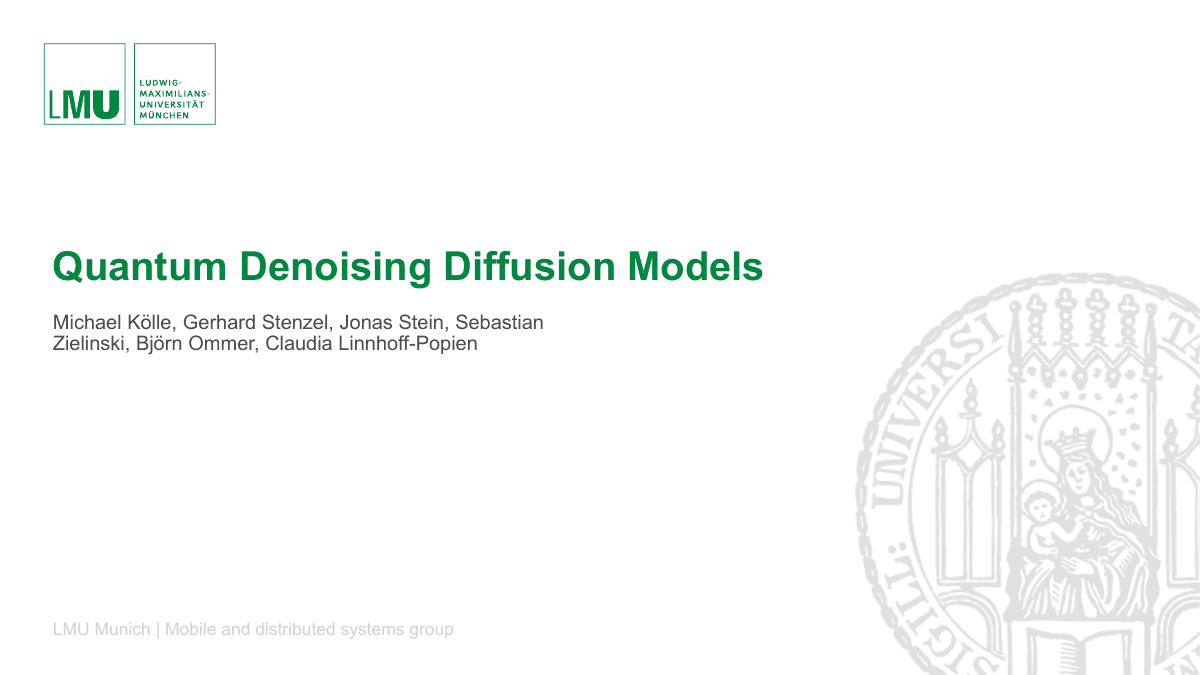 Quantum Diffusion Models